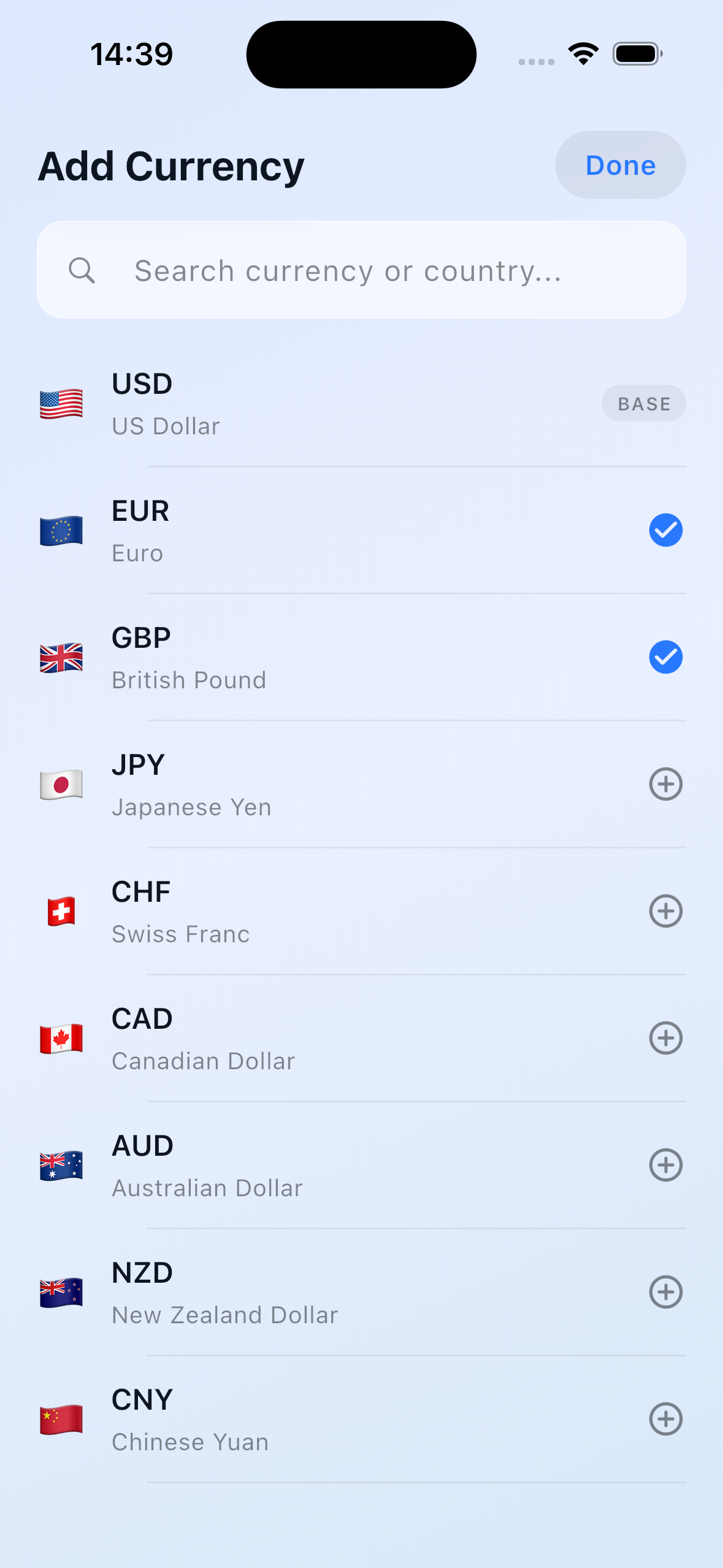 Add currency