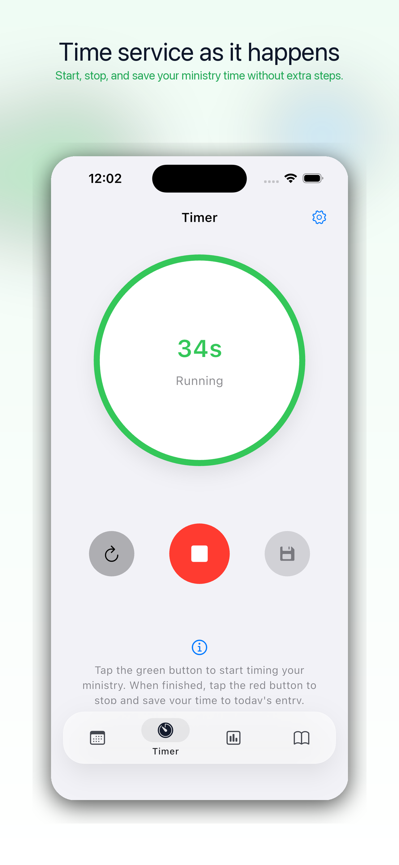 Built-in service timer